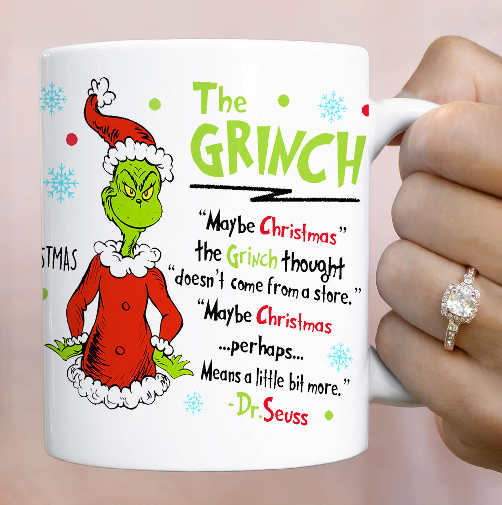 The Grinch Christmas Mug Funny Quote Cup Holiday Gift For Coffee Lovers And Fans