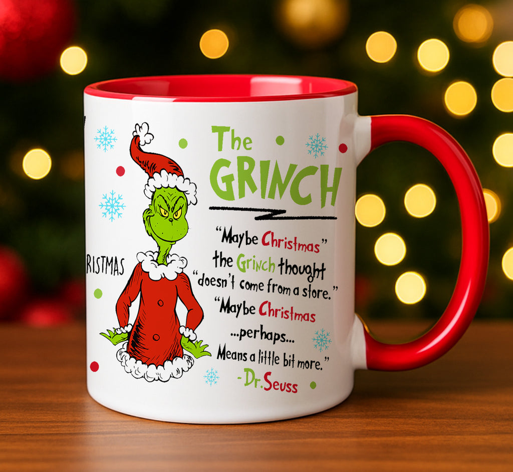 The Grinch Christmas Mug Funny Quote Cup Holiday Gift For Coffee Lovers And Fans