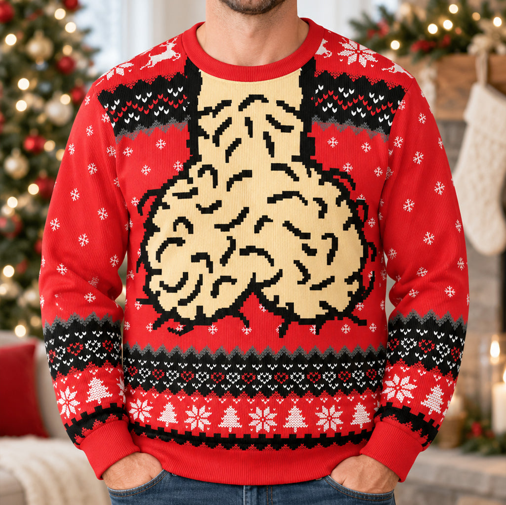 Funny Jingle Balls Ugly Christmas Sweater, Dicky Meme All-Over Print Knitted Ugly Holiday Sweater