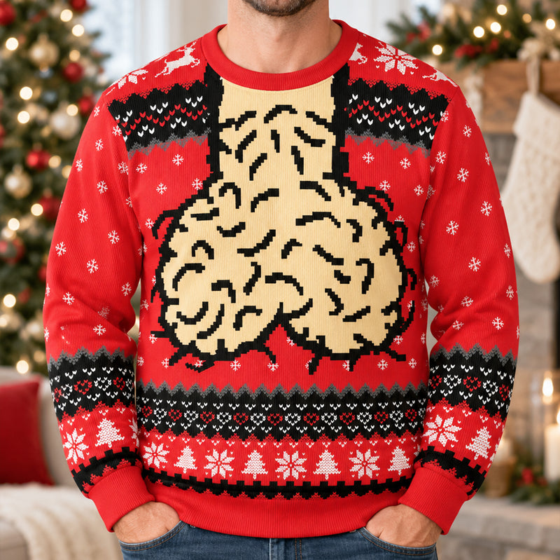 Funny Jingle Balls Ugly Christmas Sweater, Dicky Meme All-Over Print Knitted Ugly Holiday Sweater