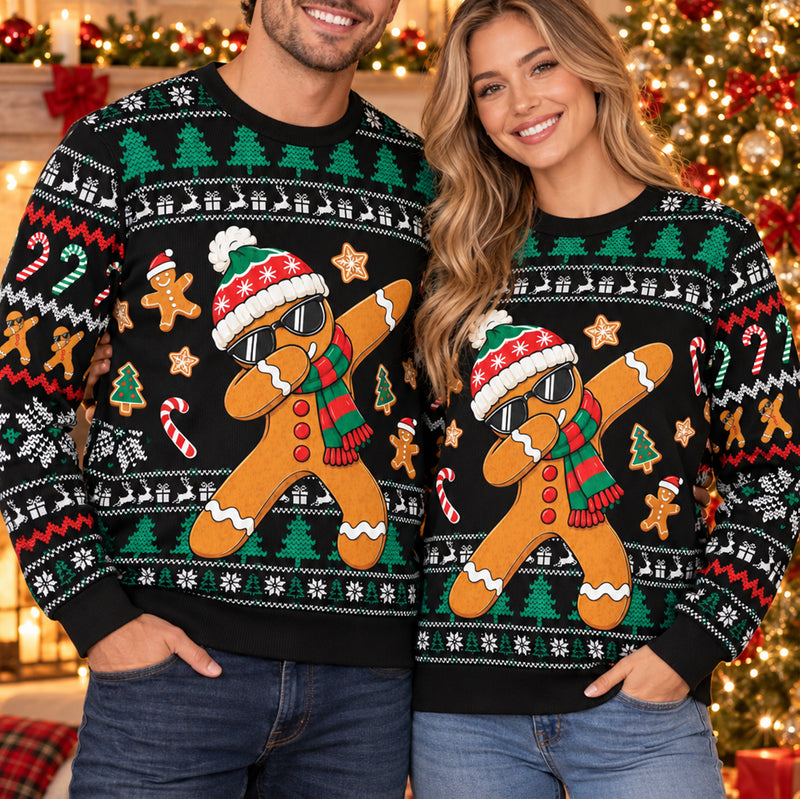 Dabbing Christmas Gingerbread Man Dab Ugly Xmas Sweater