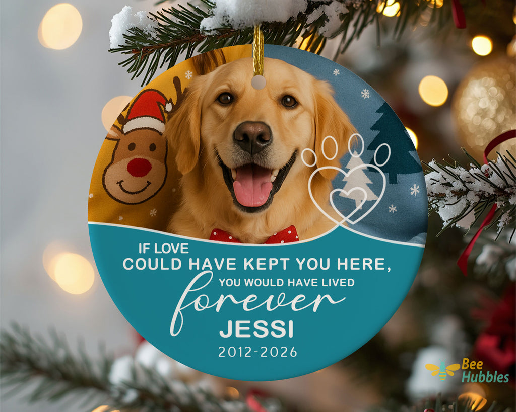 Photo Ornament, Custom Dog Memorial, Custom Christmas Ornaments Pet Lover Gift, Dog Loss Gift