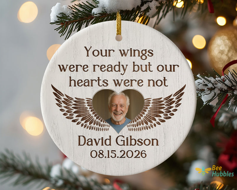 Memorial Ornaments,In Loving Memory Ornaments, Your Wings Were Ready Ornament Gift