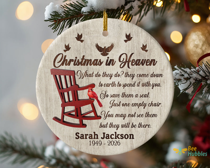 Custom Christmas Ornaments, Butterfly Memorial Ornament, Remembrance Ornament