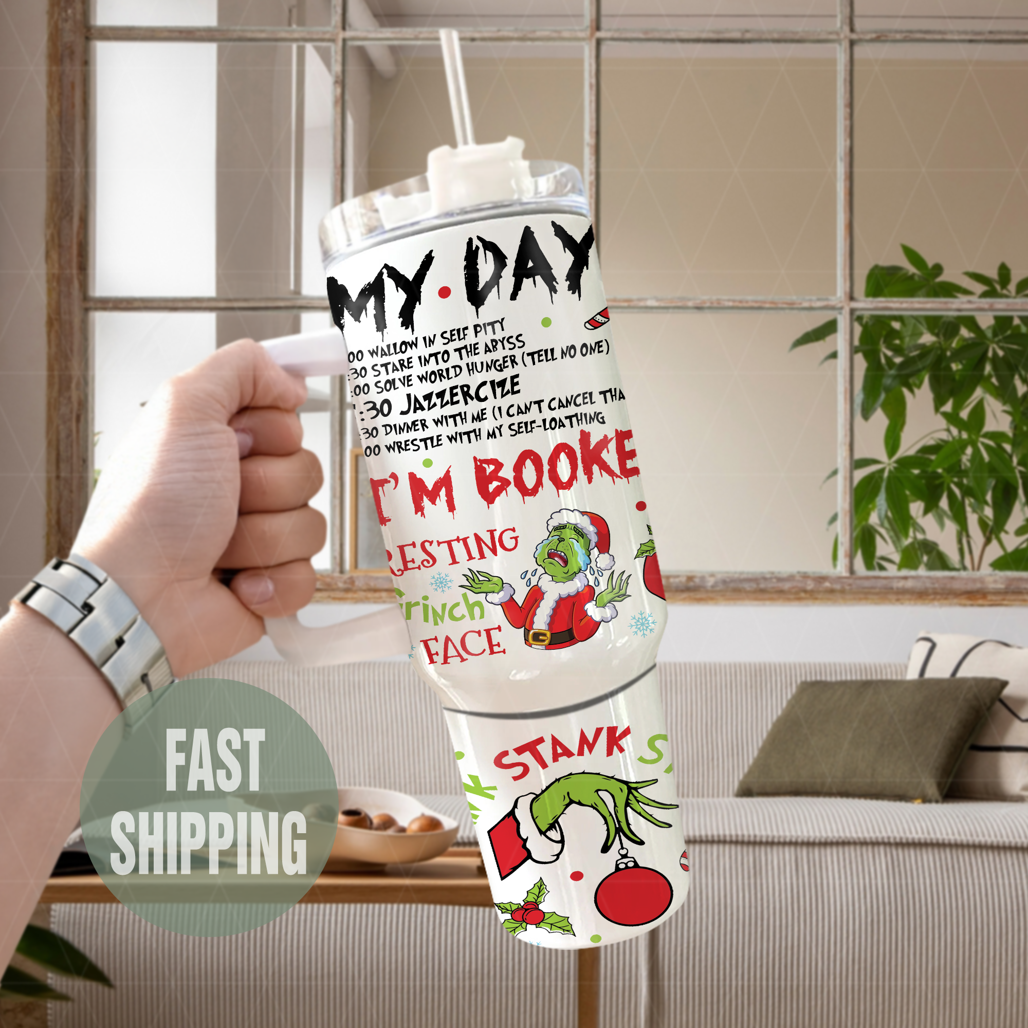 Merry Christmas 40oz Tumbler, Christmas joy, 40oz Stainless steel Tumbler,Gift for him, Gift for her