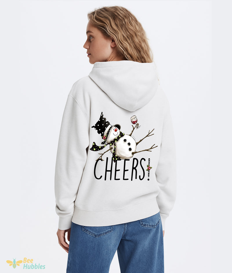 Snowman Wine Christmas Hoodie, Funny Holiday Shirt