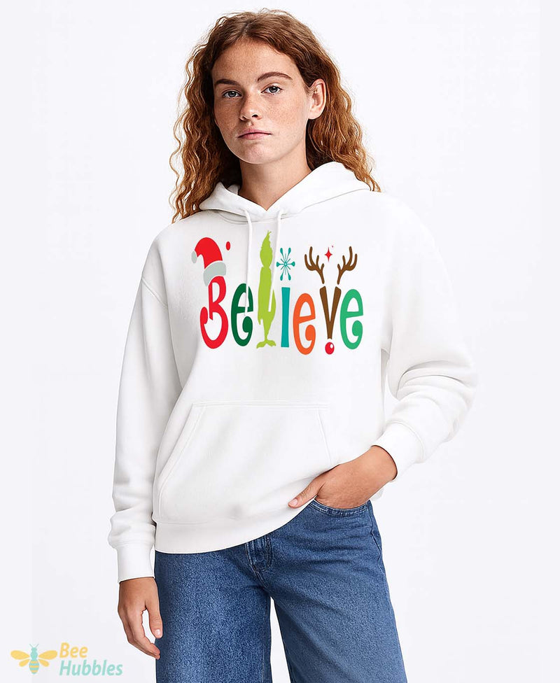 Believe Christmas hoodie Shirt, Holiday Graphic Tee