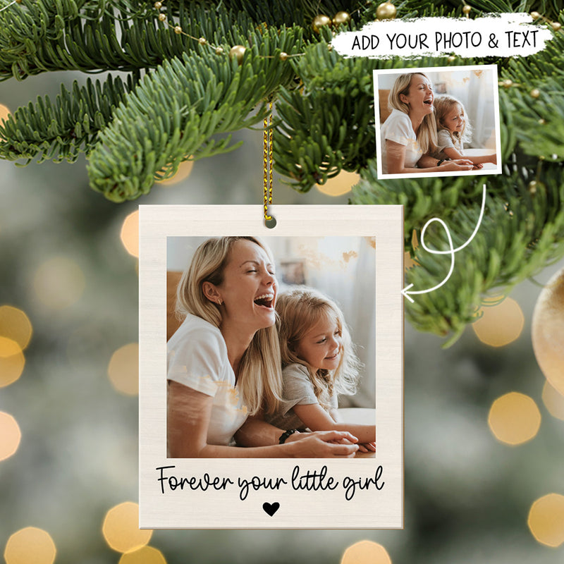 Family Polaroid Custom Photo - Custom Shape Wood Ornament Cutout & Print