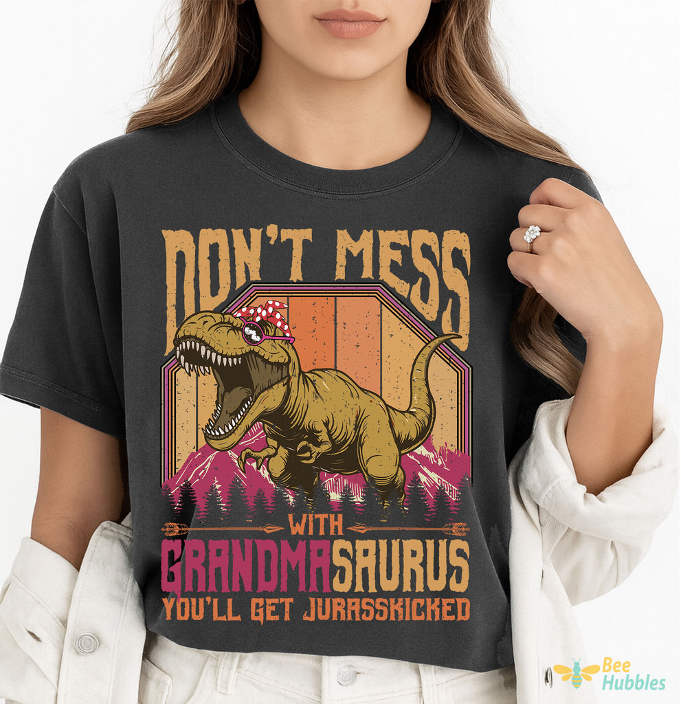Don’t Test the Grandmasaurus, Funny Dinosaur Grandma Shirt, Cute Grandma Top