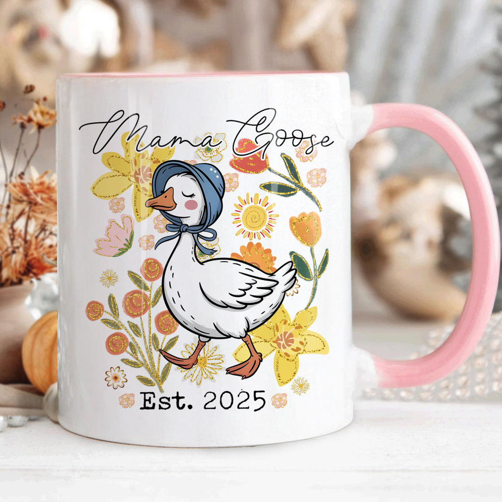 Mama Goose Mug, Mom Gift, Cute Birthday or Mother’s Day Coffee Cup